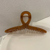 Daiiibabyyy  13cm Large Hair Clip For Thick Hair Claws Crab Girls Curly Transparent Coffee Hairpin Clamps Women Korean Ponytail Accessories