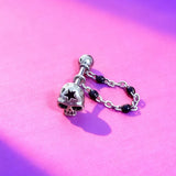 Daiiibabyyy  Goth Jewelry Skull Star Tongue Ring Sexy Accessories Chain Beads Tongue Nails Body Piercing Accessories Punk Glamor Aesthetic