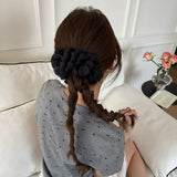 Daiiibabyyy  Women's Claw Clips Korean Version Kawaii Hair Clips Half Tie Hair Horizontal Clip Hair Clip Sweet Style Hair Accessory Pink Clip