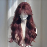 DAIIIBABYYY  -  French Chestnut Brown Woolen Curl Full Head Wig Women's Full Set Super Long Curl Sweet Style Wig Whole Head Cover