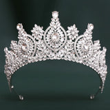 Daiiibabyyy  Baroque Queen Large Crystal Pink Crowns For Bridal Women Girls Wedding Tiaras Diadem Princess Party Hair Dress Jewelry