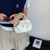 Daiiibabyyy  Women's New Handbags Pearl Solid Color Fashionable Simple Versatile Sweet Cute Korean Crossbody Bags Luxury Brand Shoulder Bags