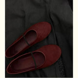 Daiiibabyyy  Faux Horsehair Ballet Flats Women Round Toe Elastic Band Mary Janes Shoes New Designer Fur Flats Women Cozy