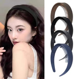 Daiiibabyyy  Leopard Print Wide Tooth Hair Headband Teeth for Women Non Slip Resin Hair Hoop Styling Hair Accessories for Thick Thin Hair