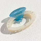 Daiiibabyyy  Big/Small Size Diamond-encrusted Gripper Summer Style Design Geometry Hollow Out Acrylic Acetate Women's Hair Accessories