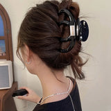 DAIIIBABYYY  -  Large Crab Hair Claw Clips Women Girls Plastic Acrylic Ponytail Holder Hair Clamps Barrettes Hairpins Hair Accessories Fashion