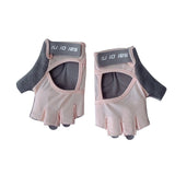 Daiiibabyyy Women Thin Half Finger Sheepskin Genuine Leather Gloves For Sports Nonslip Cycling Motorcycle Punk Fingerless Fitness Mitten