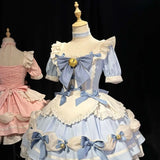 DAIIIBABYYY  -  Japan Lolita Dress Cream Little Honey Maid Costume Blue Lolita Dresses Show Japanese Outfit Dress