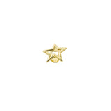 Daiiibabyyy  Hollowed-Out Five-Pointed Star Hip-Hop Style Braces, In A Simple Golden Tone, Are Suitable For Daily Wear By Both Men And Women.