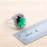Daiiibabyyy Green Zircon Silver 925 Bridal Jewelry Sets For Women Wedding Earrings Rings Pendant Necklace Stone Bracelets Set