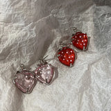 Daiiibabyyy Lovely Fruit Strawberry Women's Earrings Romantic Valentine's Day Gift