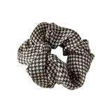 DAIIIBABYYY  -  Korean Fashion Leopard Plaid Scrunchies Simple Elegant Black White Dots Hair Ties Ropes Women Rubber Band Preppy Chic Headwear