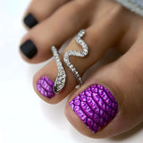 Daiiibabyyy  24pcs Pink French Fake Toenails Art Fashion Leopard Print Design Nails Sets with Jelly Glue Simple Reusable Press on False Nails