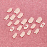Daiiibabyyy  24pcs Nail Tips Ballerina Long Valentine's Day French Love Heart Fake Nails