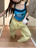 DAIIIBABYYY  -  Retro Printed Suspender Women's Summer Pure Lace Streamer Slim Vest