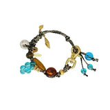 Daiiibabyyy  Boho Adjustable Bracelet for Women,Natural Stone & Copper Handwoven Beaded Jewelry Gift