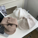 Japanese Retro Lamb Wool Plush Thickened Bomber Hats Women Autumn and Winter Outdoor Cycling Skiing Ear Protectors Men's Cap