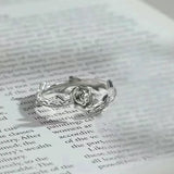 Daiiibabyyy  Lolita Gothic Crystal Finger Bracelet for Women Baroque Rose Lace Bracelet with Finger Ring Charm Vampire Hand Jewelry Pulseras