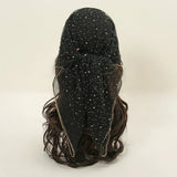 Daiiibabyyy  80*80cm Women Blingbling Wrap Shawl Shiny Sequin Lace Scarf Female Square Shawls Scarves Spring Summer Headband Scraves
