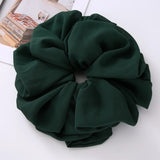 Daiiibabyyy  Big Size Chiffon Scrunchies For Muslim Women Custom Elastic Volumizing Oversized Neat stitching Malaysian Bunch Hair Tie