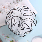 Daiiibabyyy  1PC Ruffled Organza Hair Scrunchies, Multi - Color Chiffon Hair Ties, Stylish Hair Accessories, Ideal for Daily & Party Looks