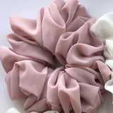 DAIIIBABYYY  -  Big Size Chiffon Scrunchies For Muslim Women Custom Elastic Volumizing Oversized Neat stitching Malaysian Bunch Hair Tie