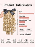 Daiiibabyyy  High Ponytail Wig Female Retro Qipao Hairstyle Gold Powder Family Republic Of China Roman Curly Long Hair Ponytail