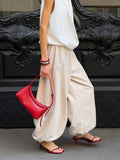 Daiiibabyyy  Lazy Wide-Leg Loose Lantern Pants Women's Spring Autumn Street Style Fashionable Comfortable Dopamine Color System Casual Pants