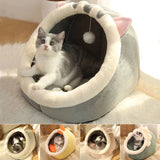 DAIIIBABYYY  -  Cat Bed House Kennel Nest Round Pets Sleeping Cave Kitten Beds Pet Basket Cozy Kitten Lounger Cushion Cat House Tent Dog House