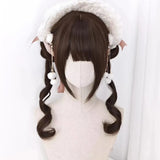 Daiiibabyyy  Sweet Lolita Long Curl Fake Hair Wig Jk Simulation Human Hair Wig Cosplay Fake Hair Extension Chinese Brand Hair Accessories