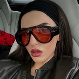 Daiiibabyyy  Vintage Luxury Brand Designer Oversized Pilot Sunglasses Women For Men Shades Big Frame Windproof Popular Punk Sun Glasses UV400