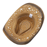 Daiiibabyyy  Summer cowboy straw hat for woman hand-woven hollow design imitation jade sapphire hat summer sun hat for man2022
