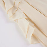 Daiiibabyyy  French Temperament Solid Ruffles Spaghetti Strap V Neck A-LINE Short Off Shoulder Dresses