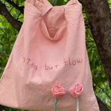 Daiiibabyyy  New Korean All Match Letter Embroidery Underarm Bag Women Y2k Aesthetic Sweet Flower Patchwork Shoulder Handbags Fashion