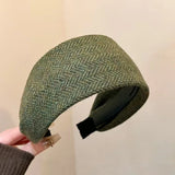 Daiiibabyyy  Vintage Striped Headband Women Wide-Brimmed Multi-Functional Hair Hoop with Teeth Versatile Fashion Hair Accessories for Party