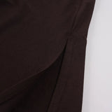 Daiiibabyyy  Women's Brown Long Maxi Skirt, Drawstring Waist, Beaded Tassel, Side Slit, Boho Summer Flowy Casual High Waist, Party
