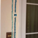 DAIIIBABYYY  -  Blue Glass Bead Bracelet Women's Fashion Jewelry Bohemian Style Accents