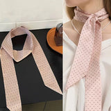 DAIIIBABYYY  -  Polka Dots Chiffon Transparent Breathable Sunscreen Shawl Female Summer Thin Long Beach Towel Sun Silk Scarf
