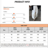 Daiiibabyyy  Fashion Cotton Hip-hop Lantern Pants Spring and Summer Women Simple Solid Loose Soft Breathable Casual Street Dance Harem Pants