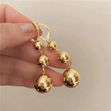 Daiiibabyyy  Y2K Irregular Pentagonal Star Earrings Beaded Tassel Design Adjustable Earrings Sweet Trend Earrings Buckle Women Party Jewelry