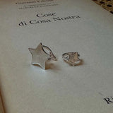 Daiiibabyyy  Fashion Silver Color Star Ear Clip for Women Simple Metal Geometric Star Ear Bone Clip Earrings Party Jewelry