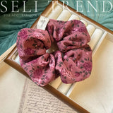 DAIIIBABYYY  -  French Fashion Floral Lace Velet Hair Scrunchies for Girls and Women Handmade Hair Loop