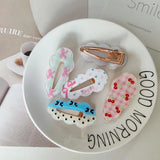 DAIIIBABYYY  -  2pc Fashion Hot Cute Heart Bow Sweetly Hairpin Hair Side Clips for Women Girls Child Gift Hair Accessories Headwear Ornament