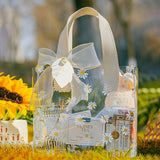 Daiiibabyyy Daisy Transparent Candy Bags Flower Packaging Bag For Wedding Birthday Party Diy Gifts Wrapping Supplies Camping Daily Bag