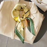 DAIIIBABYYY  -  New Silk Square Scarf Women Luxury Floral Print Kerchief Soft Satin Hairband Hands Bag Ribbon Foulard Hijab Neckerchief Headband