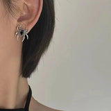 Daiiibabyyy Gothic Retro Old Spider Zircon Earrings Women Fashion Design Black Zircon Earring Party Jewelry Gifts Wholesale