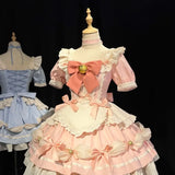 DAIIIBABYYY  -  Japan Lolita Dress Cream Little Honey Maid Costume Blue Lolita Dresses Show Japanese Outfit Dress