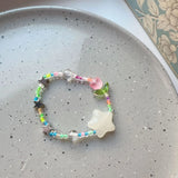 DAIIIBABYYY  -  Colorful Beaded Bracelet Simple Stretch Bracelets Summer Jewelry Stackable Bangle Friendship Wristbands