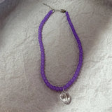 DAIIIBABYYY  -  Trendy Beaded Chain Resin Heart Pendant Necklace for Women Girls New Color Clavicle Chain Delicate Jewelry Gift