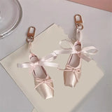 DAIIIBABYYY  -  Elegant Ballet Shoes Keychain Alloy Key Holder Unique Keyring Bag Pendant Fashion Accessory for Women and Girls